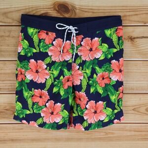 Goodfellow & Co. Swim Trunks w/Liner Mens Sz L Multicolor Floral Pockets Stretch